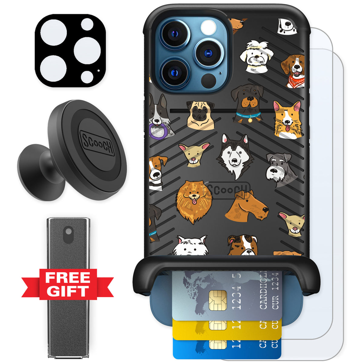 Scooch Wingmate Dog Squad for iPhone 12 Pro Max — Defender Bundle