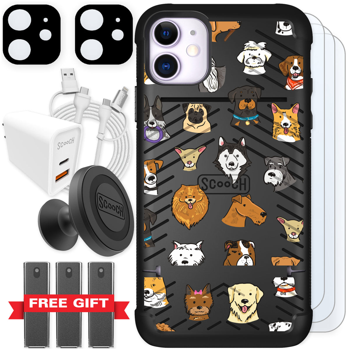 Scooch Wingmate Dog Squad for iPhone 11 — Ultimate Bundle