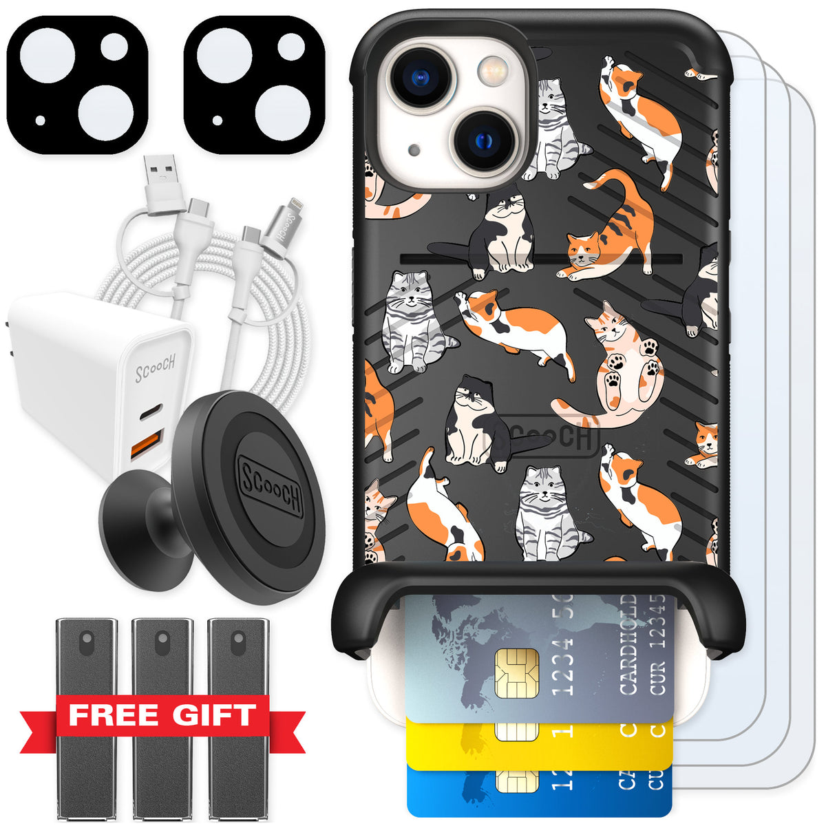 Scooch Wingmate Kitty Crew for iPhone 13 — Ultimate Bundle
