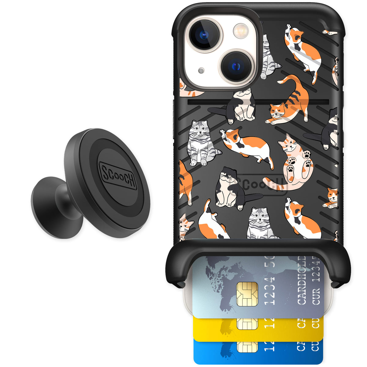 Scooch Wingmate Kitty Crew for iPhone 13 mini — Starter Bundle