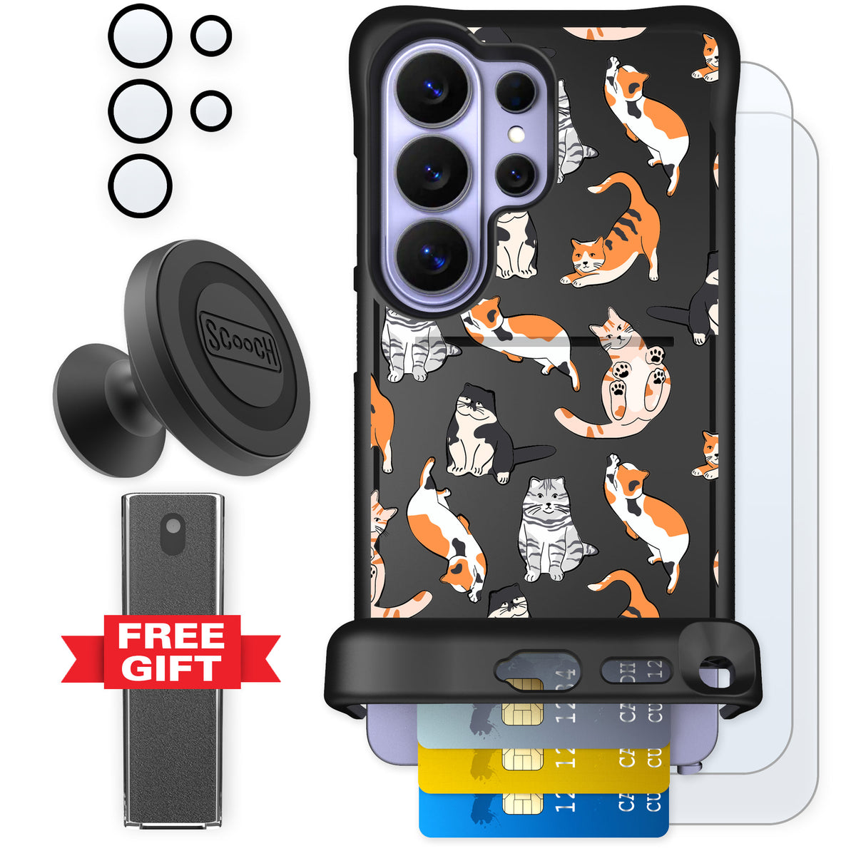 Scooch Wingmate Kitty Crew for Galaxy S26 Ultra — Defender Bundle