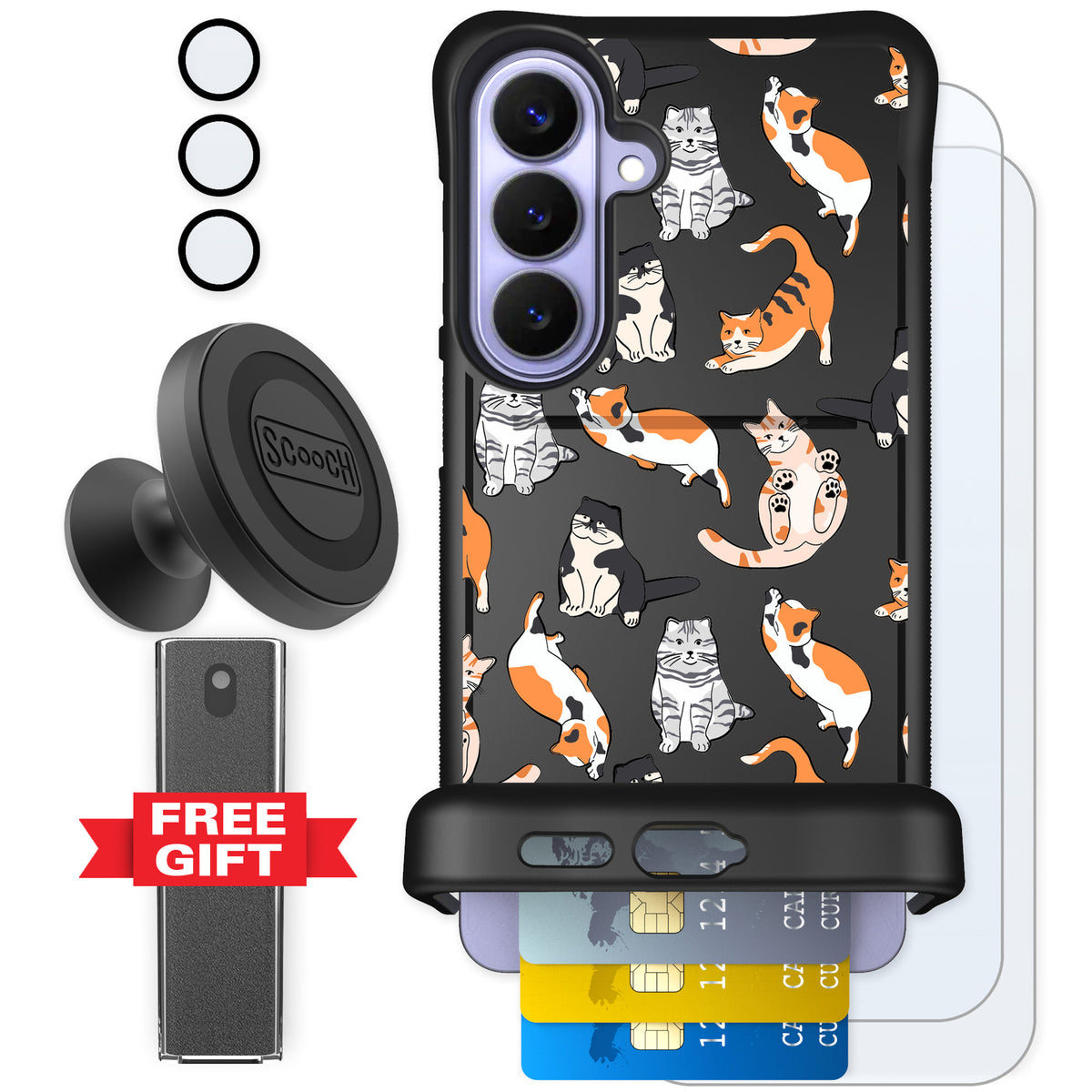 Scooch Wingmate Kitty Crew for Galaxy S26+ — Defender Bundle