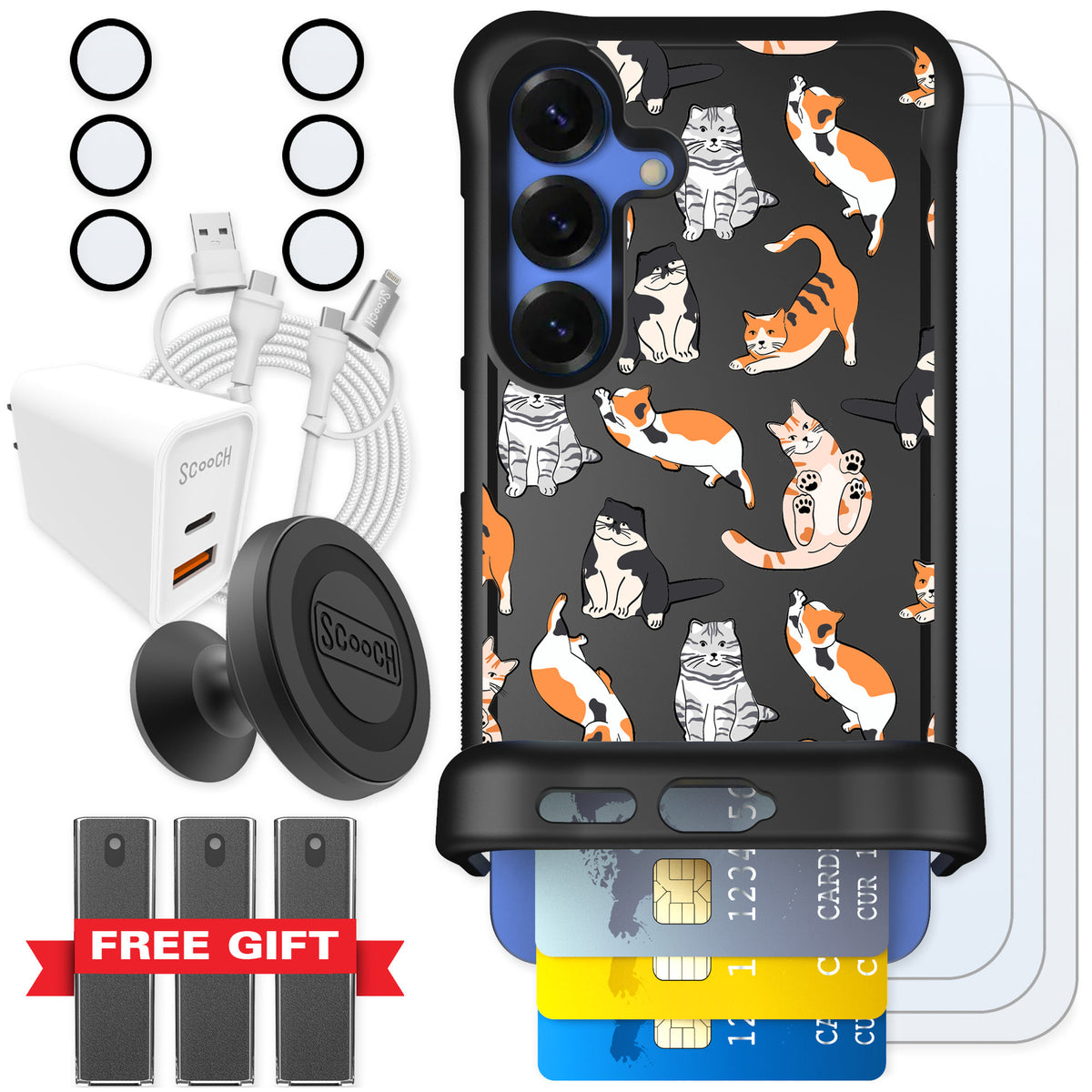 Scooch Wingmate Kitty Crew for Galaxy S25 — Ultimate Bundle