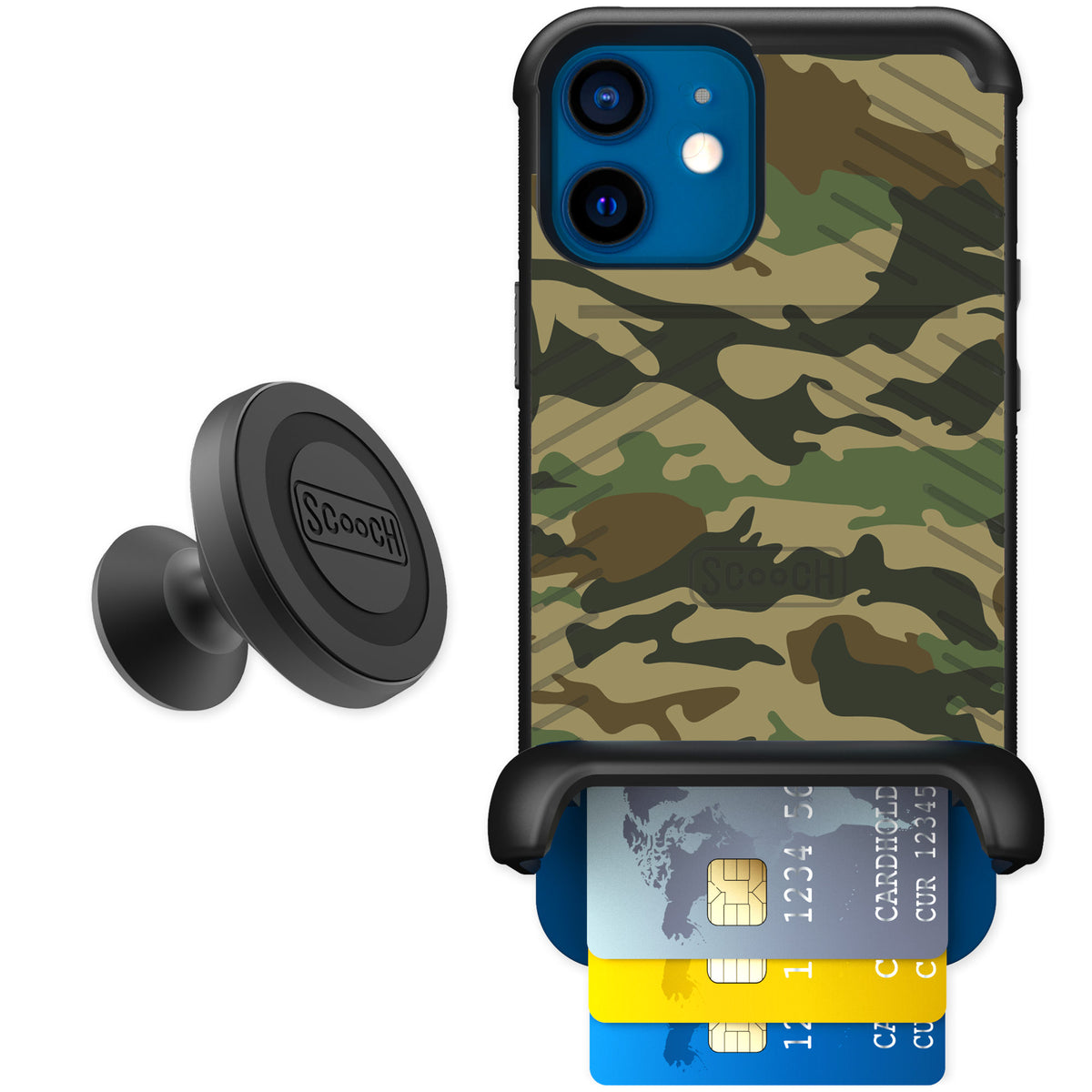 Scooch Wingmate Classic Camo for iPhone 12 — Starter Bundle