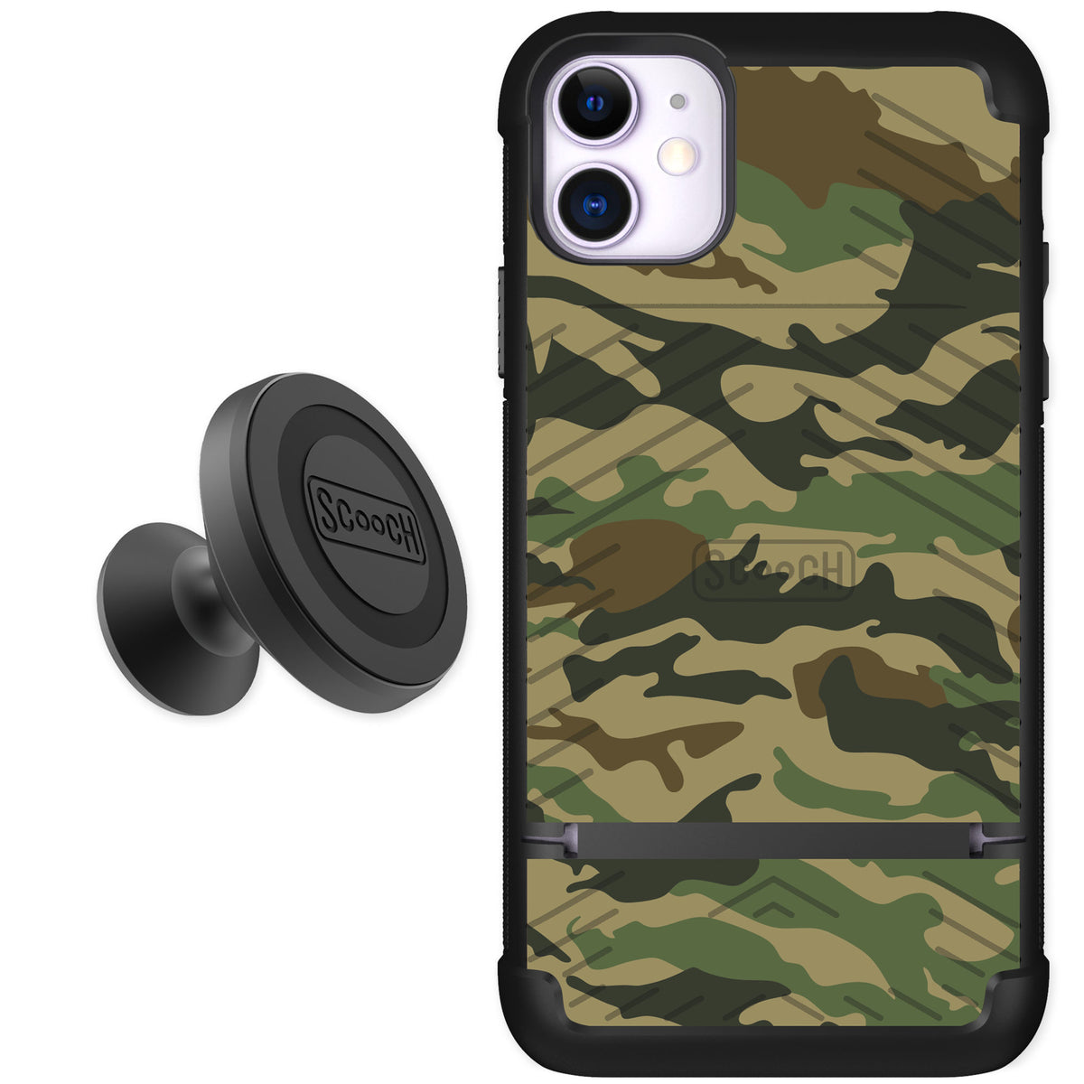 Scooch Wingmate Classic Camo for iPhone 11 — Starter Bundle
