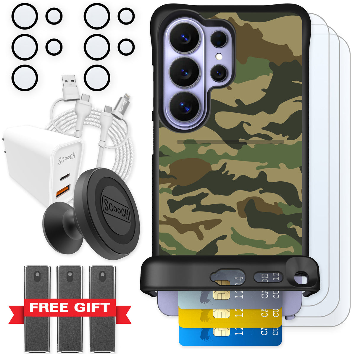 Scooch Wingmate Classic Camo for Galaxy S26 Ultra — Ultimate Bundle