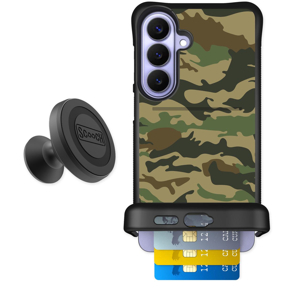 Scooch Wingmate Classic Camo for Galaxy S26+ — Starter Bundle