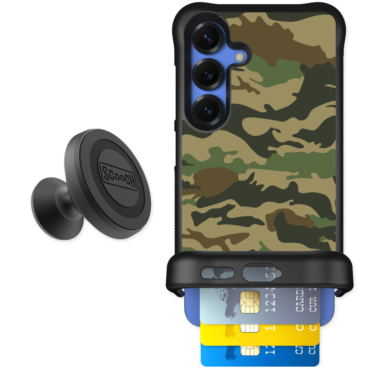 Scooch Wingmate Classic Camo for Galaxy S25 — Starter Bundle
