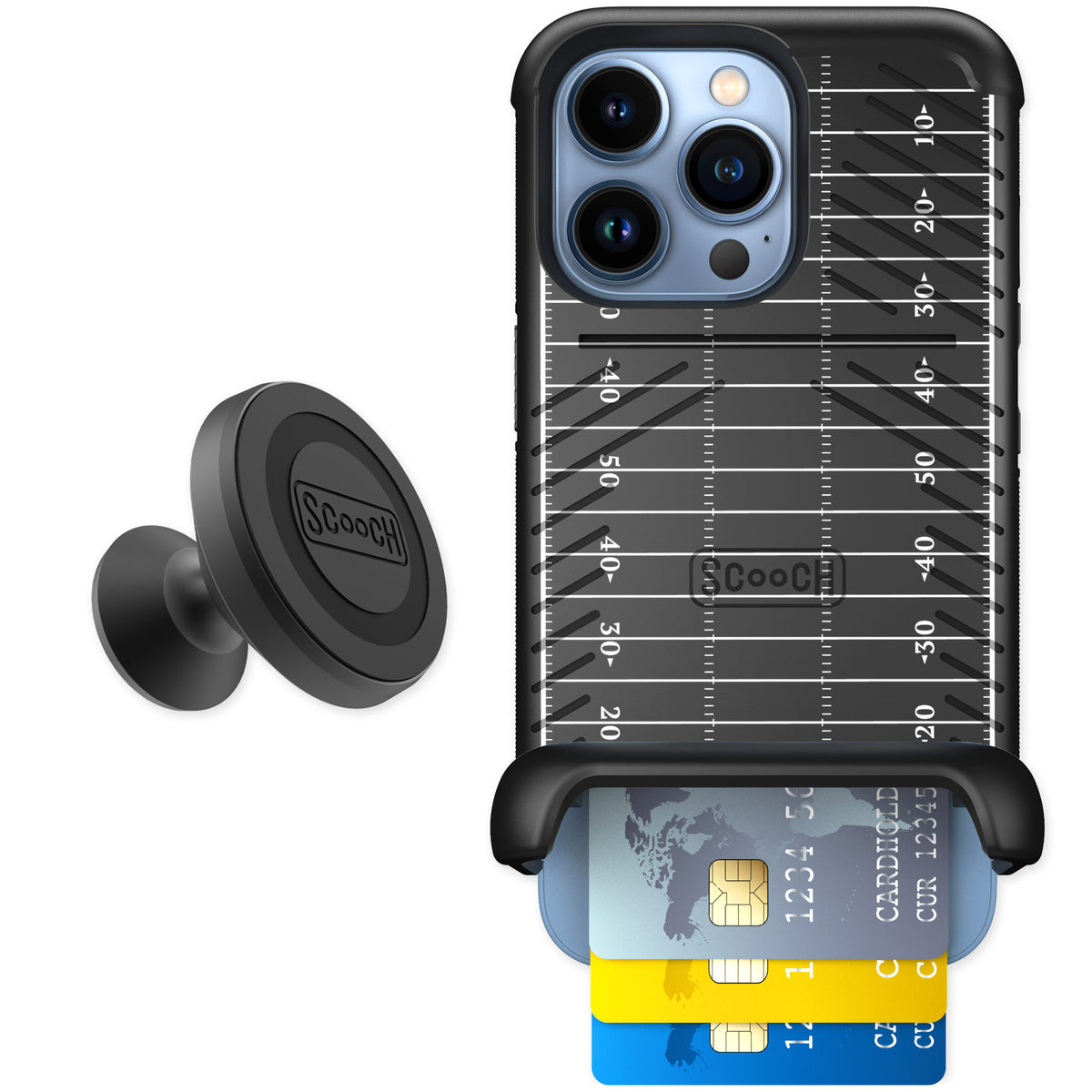 Scooch Wingmate Yard Lines for iPhone 13 Pro — Starter Bundle