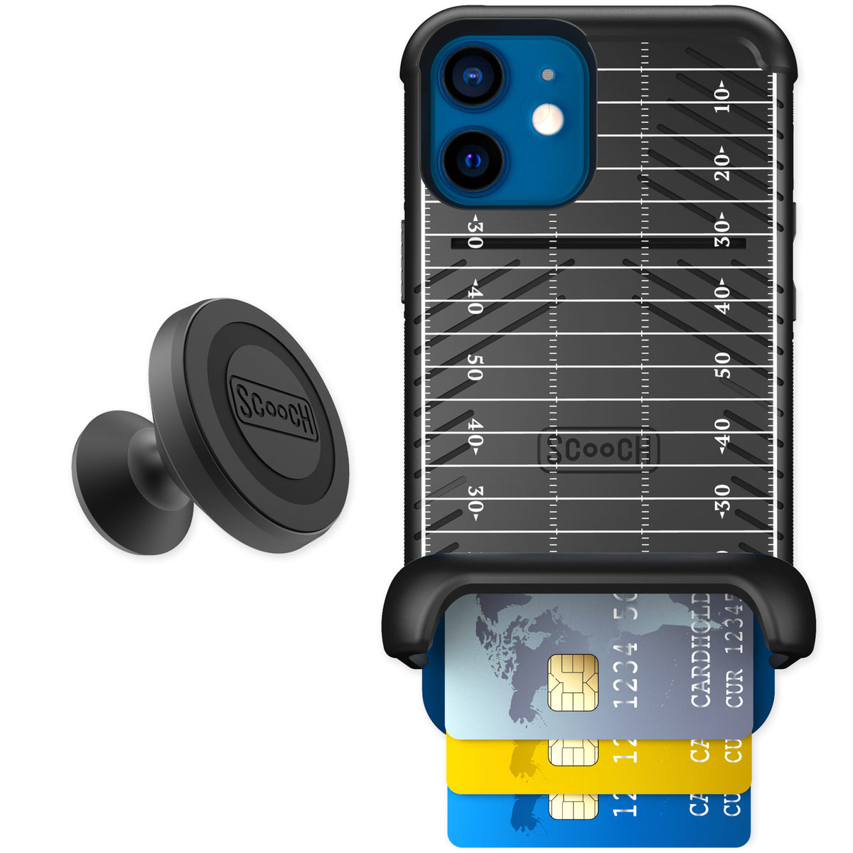 Scooch Wingmate Yard Lines for iPhone 12 mini — Starter Bundle