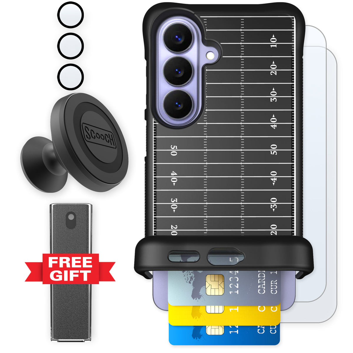 Scooch Wingmate Yard Lines for Galaxy S26 — Defender Bundle