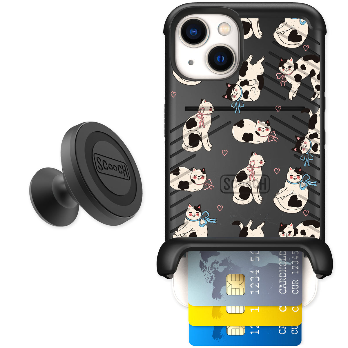 Scooch Wingmate Bow Kitties for iPhone 13 — Starter Bundle