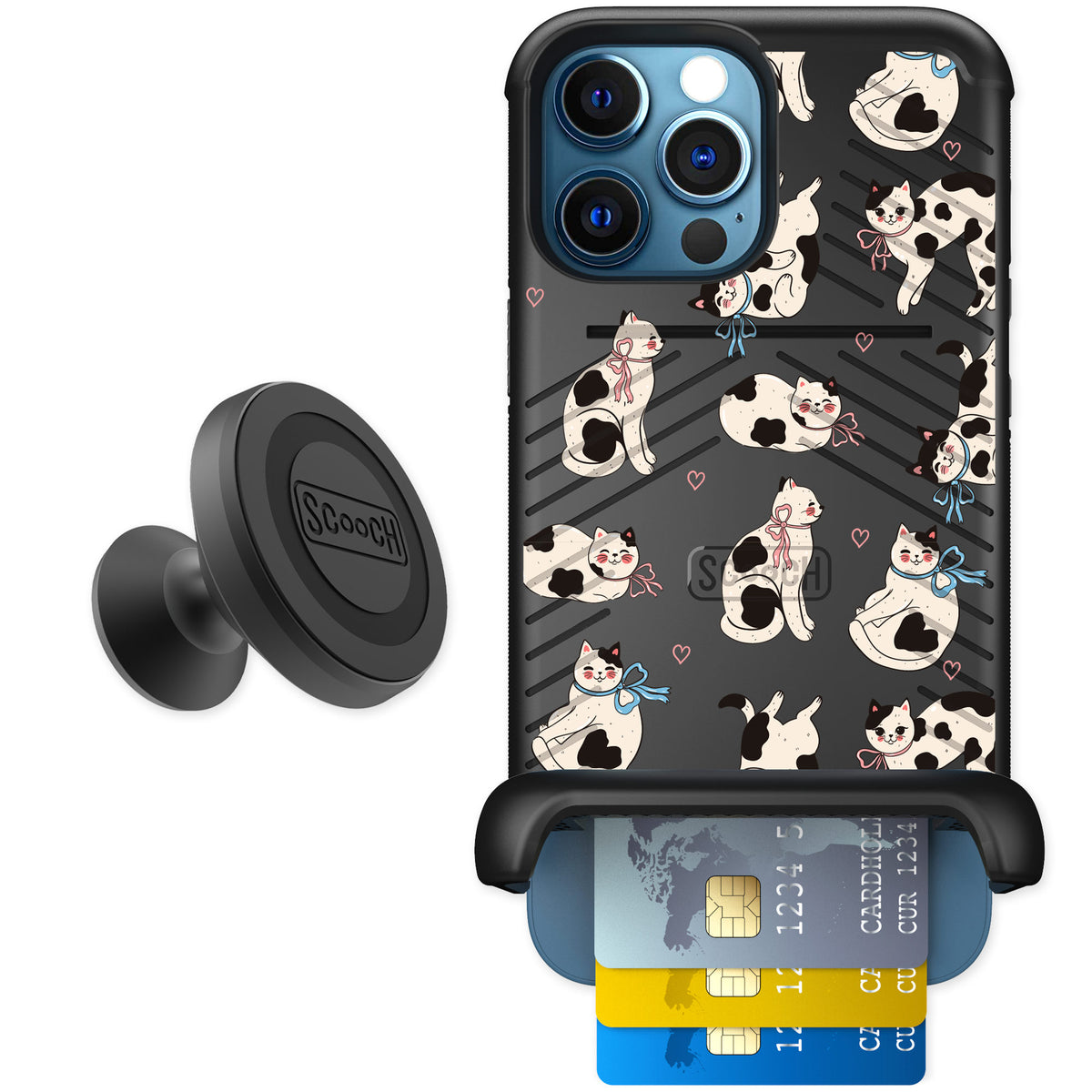 Scooch Wingmate Bow Kitties for iPhone 12 Pro Max — Starter Bundle