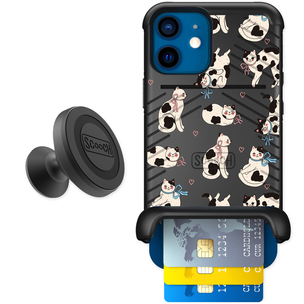 Scooch Wingmate Bow Kitties for iPhone 12 — Starter Bundle