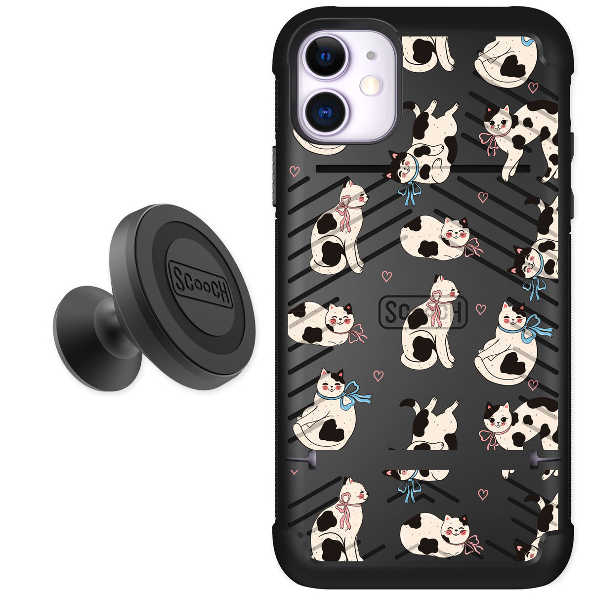 Scooch Wingmate Bow Kitties for iPhone 11 — Starter Bundle