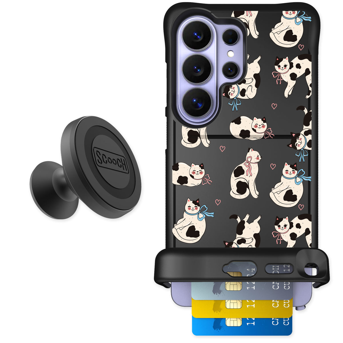 Scooch Wingmate Bow Kitties for Galaxy S26 Ultra — Starter Bundle