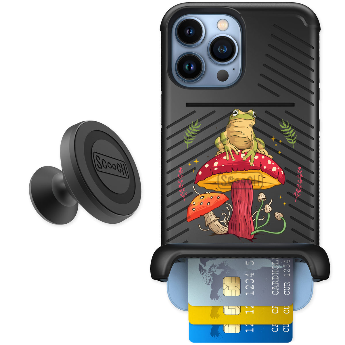 Scooch Wingmate Toadstool Frog for iPhone 13 Pro Max — Starter Bundle