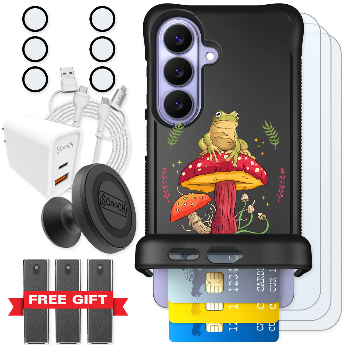 Scooch Wingmate Toadstool Frog for Galaxy S26 — Ultimate Bundle