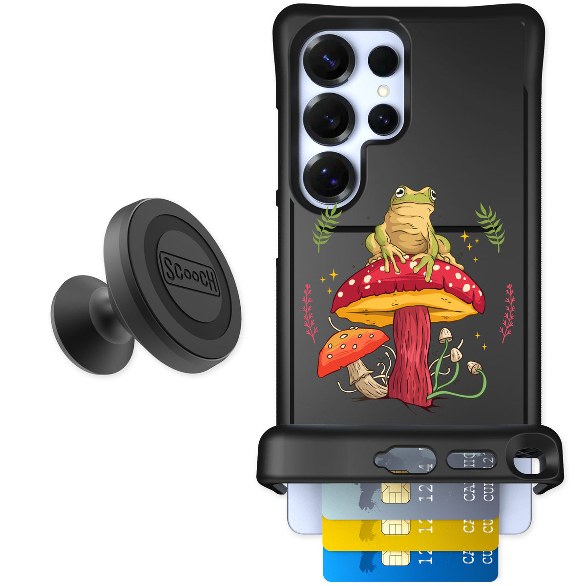 Scooch Wingmate Toadstool Frog for Galaxy S25 Ultra — Starter Bundle