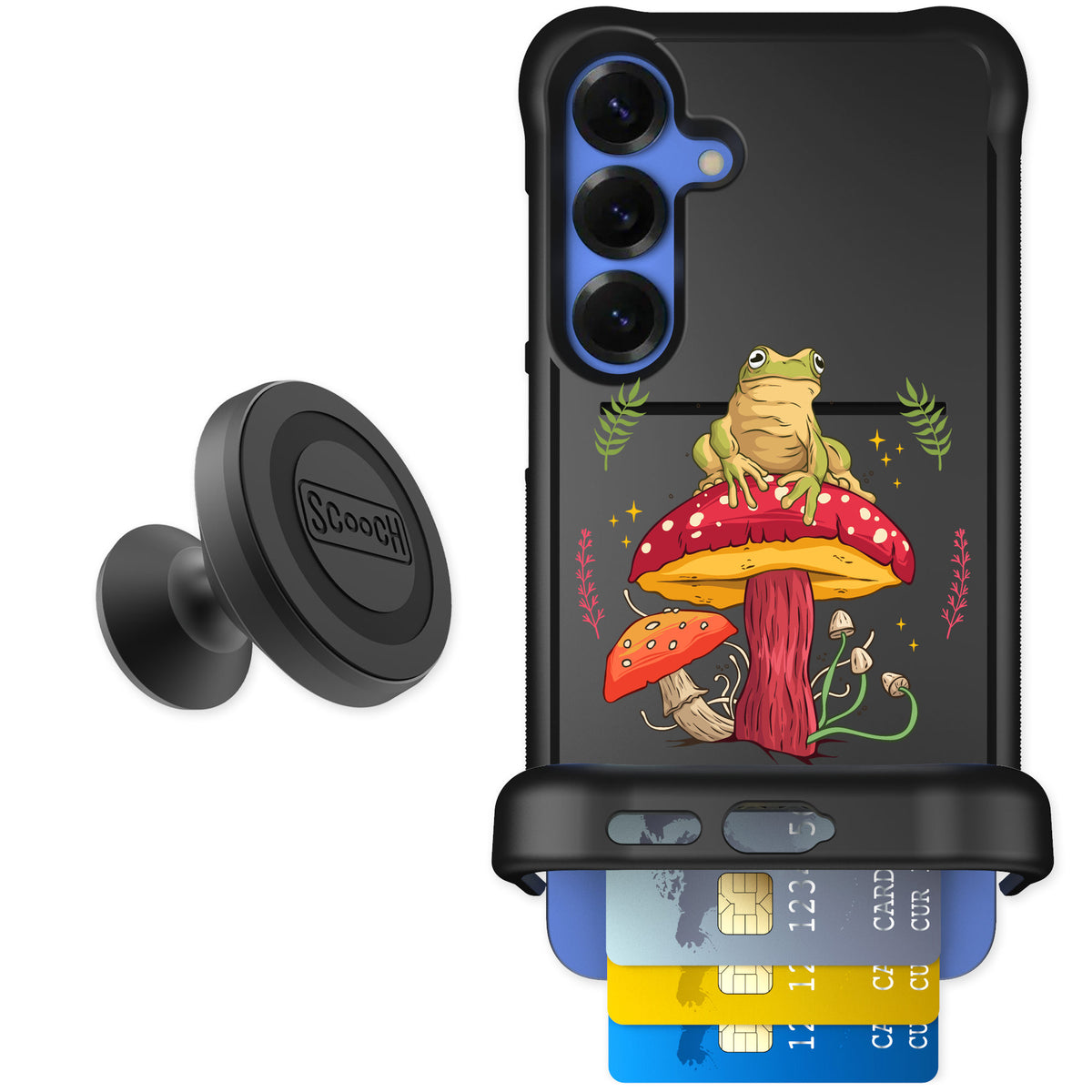 Scooch Wingmate Toadstool Frog for Galaxy S25+ — Starter Bundle