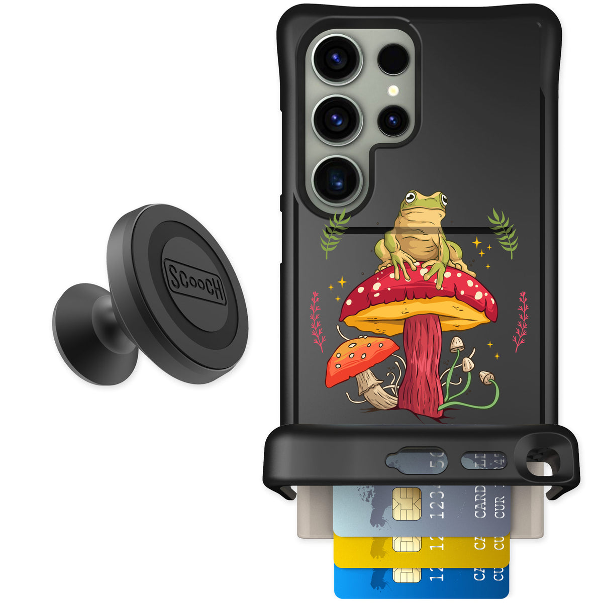 Scooch Wingmate Toadstool Frog for Galaxy S24 Ultra — Starter Bundle