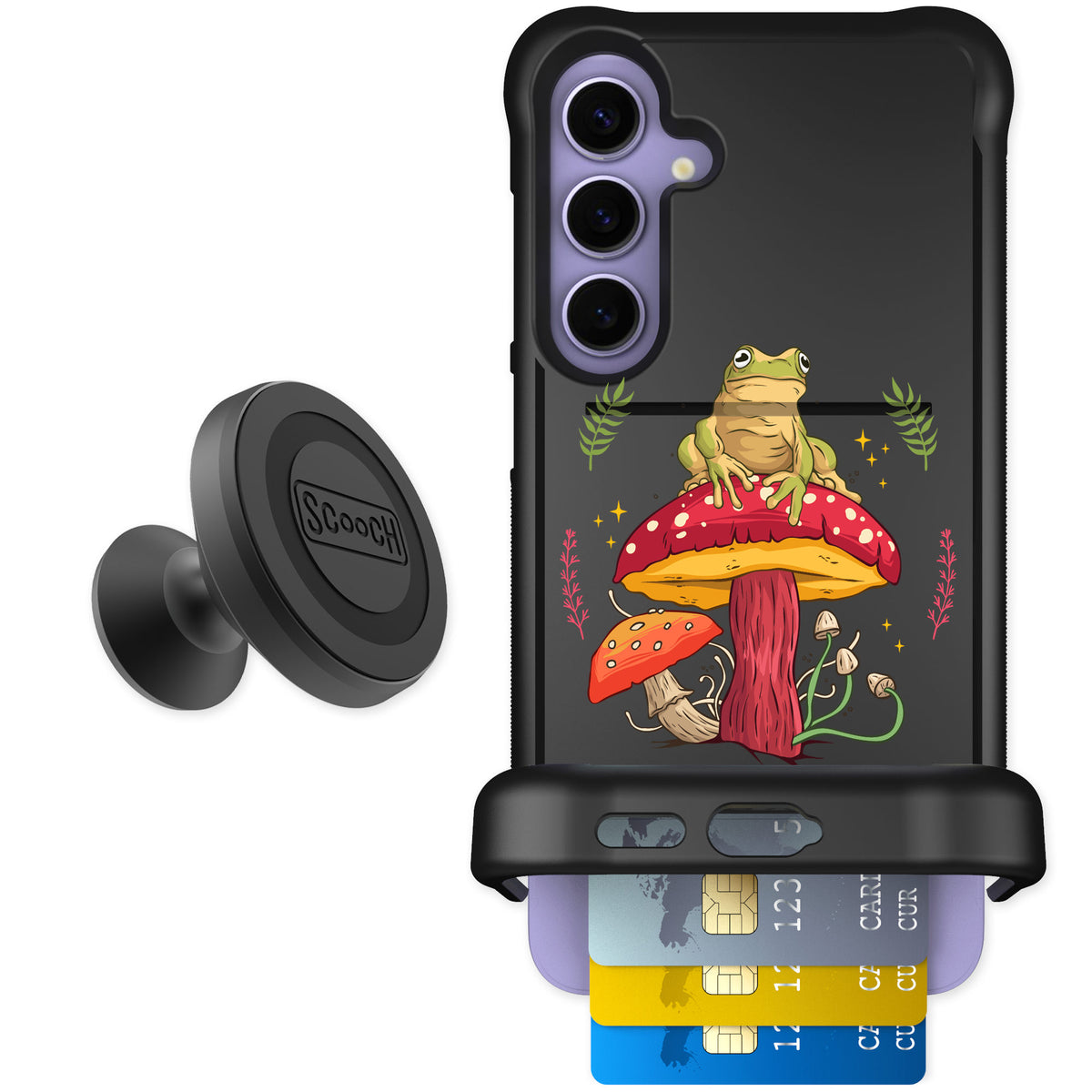 Scooch Wingmate Toadstool Frog for Galaxy S24+ — Starter Bundle
