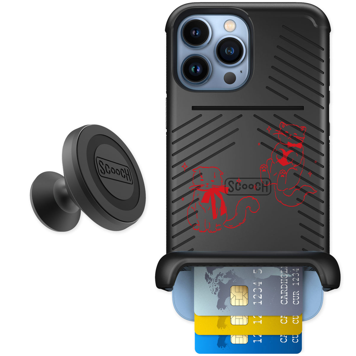 Scooch Wingmate Cupid's Cats for iPhone 13 Pro Max — Starter Bundle