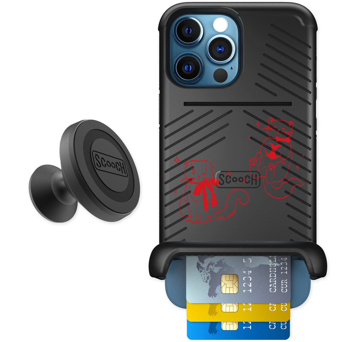 Scooch Wingmate Cupid's Cats for iPhone 12 Pro Max — Starter Bundle