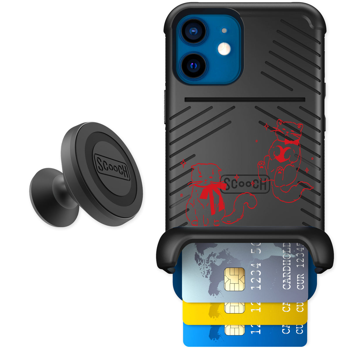 Scooch Wingmate Cupid's Cats for iPhone 12 mini — Starter Bundle