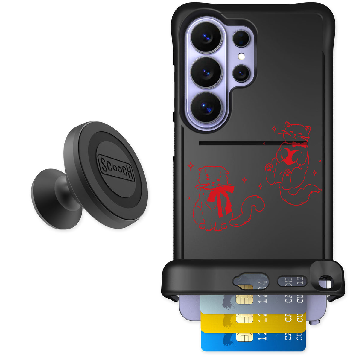 Scooch Wingmate Cupid's Cats for Galaxy S26 Ultra — Starter Bundle