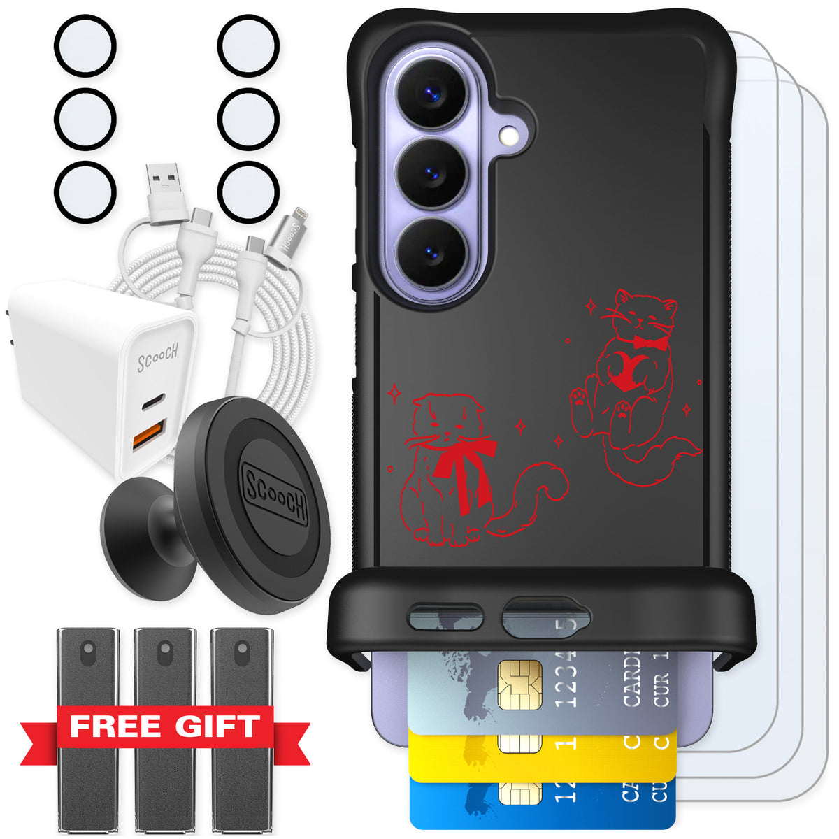 Scooch Wingmate Cupid's Cats for Galaxy S26 — Ultimate Bundle