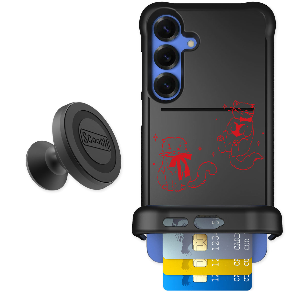Scooch Wingmate Cupid's Cats for Galaxy S25+ — Starter Bundle