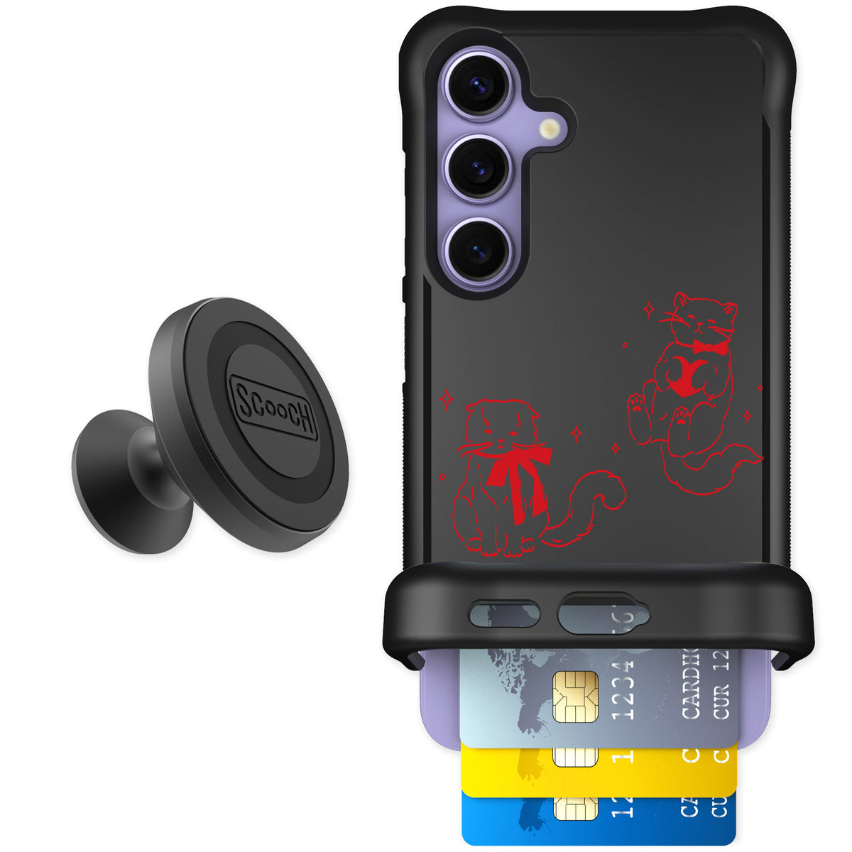 Scooch Wingmate Cupid's Cats for Galaxy S24 — Starter Bundle