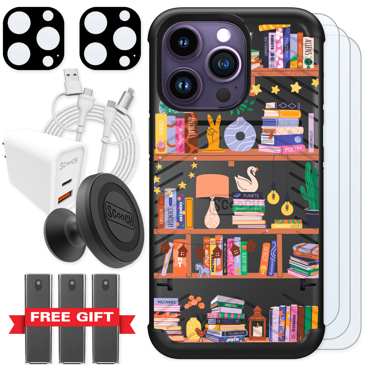 Scooch Wingmate Little Library for iPhone 14 Pro — Ultimate Bundle