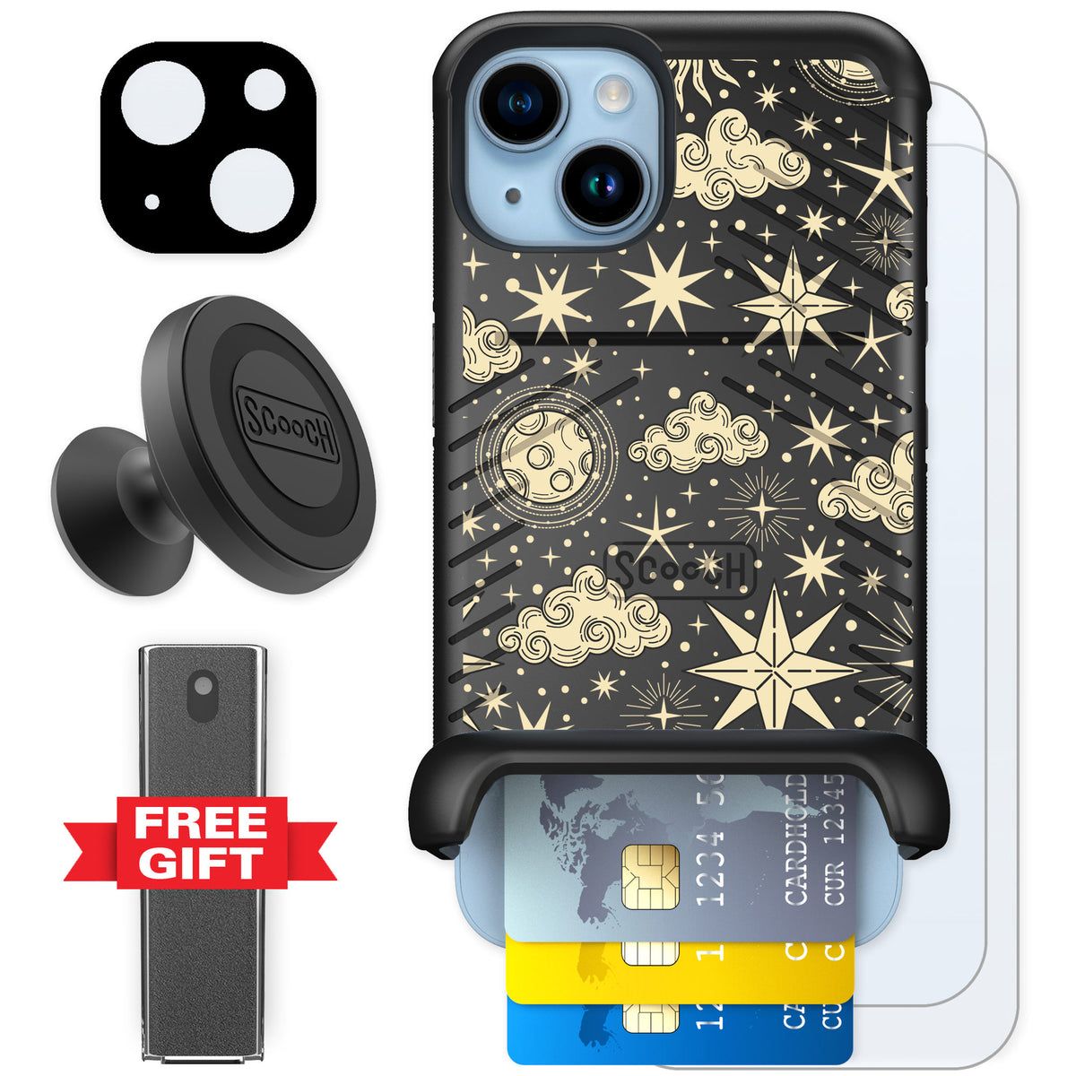 Scooch Wingmate Celestial Sleep for iPhone 14 — Defender Bundle