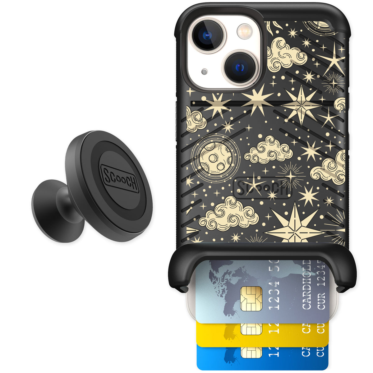Scooch Wingmate Celestial Sleep for iPhone 13 mini — Starter Bundle