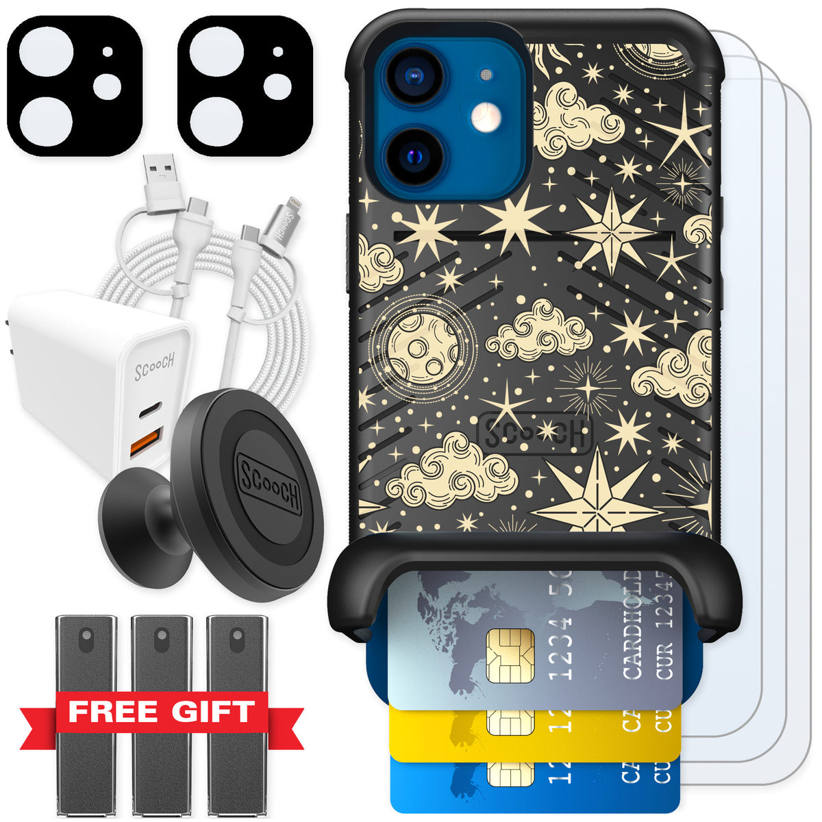 Scooch Wingmate Celestial Sleep for iPhone 12 mini — Ultimate Bundle