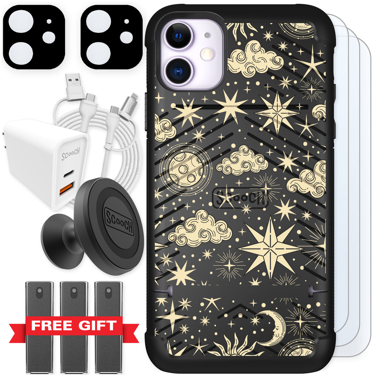 Scooch Wingmate Celestial Sleep for iPhone 11 — Ultimate Bundle