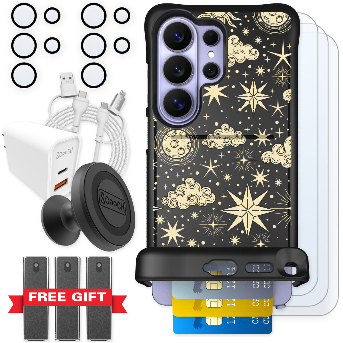 Scooch Wingmate Celestial Sleep for Galaxy S26 Ultra — Ultimate Bundle