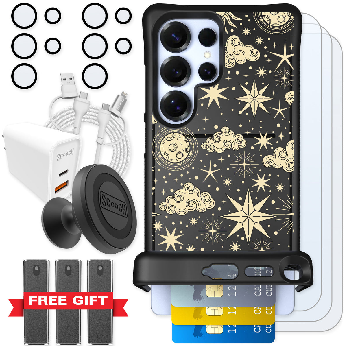 Scooch Wingmate Celestial Sleep for Galaxy S25 Ultra — Ultimate Bundle