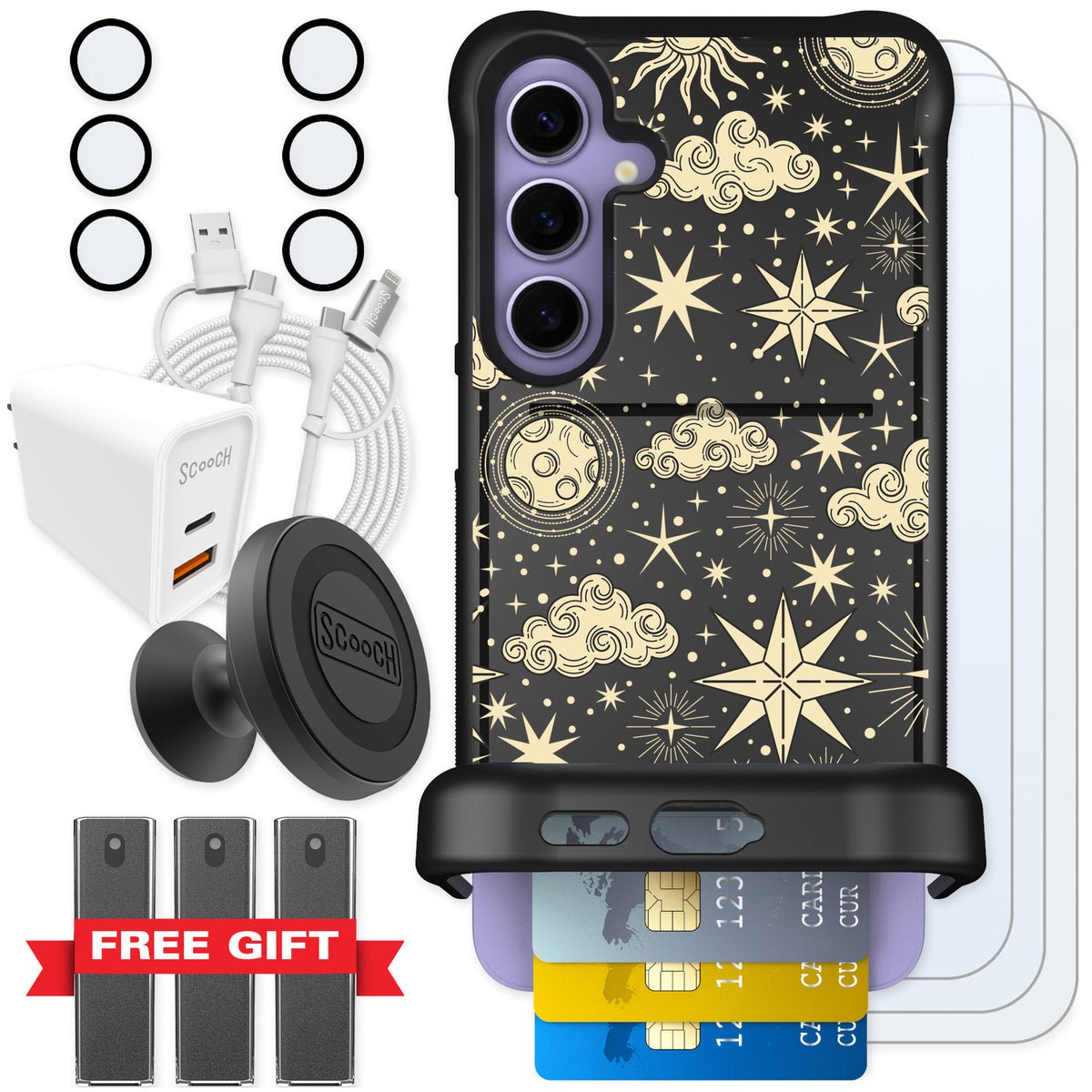 Scooch Wingmate Celestial Sleep for Galaxy S24+ — Ultimate Bundle