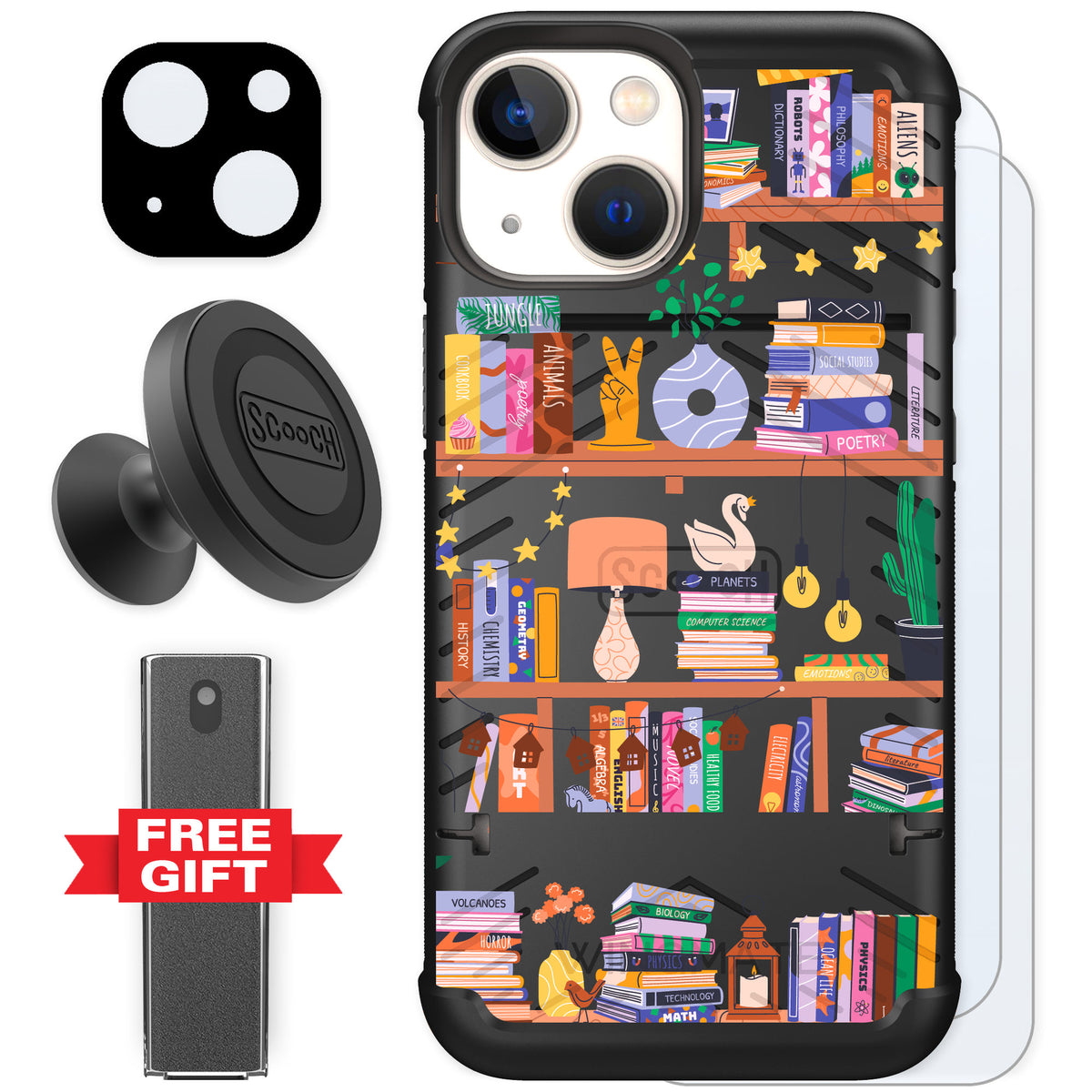 Scooch Wingmate Little Library for iPhone 13 mini — Defender Bundle