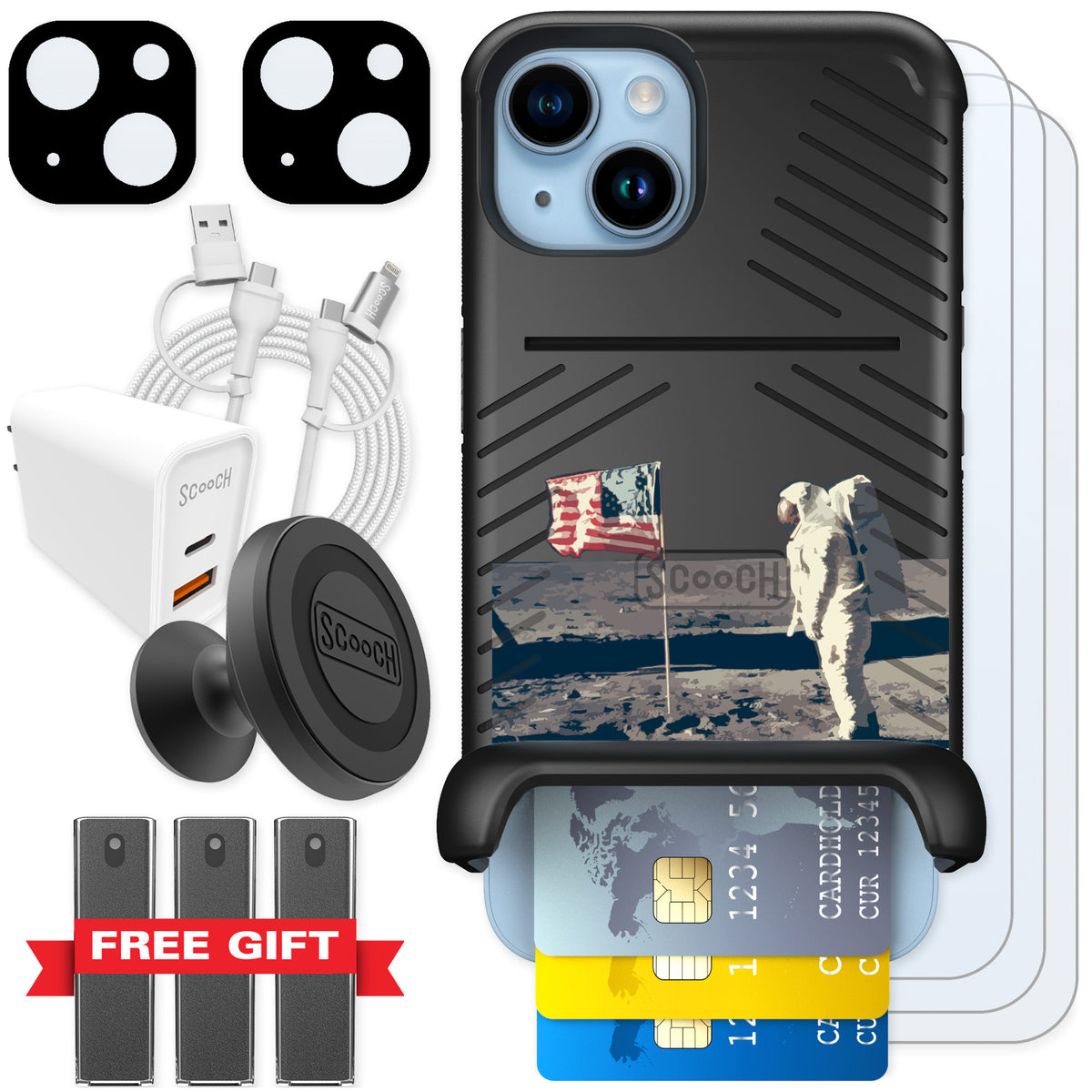Scooch Wingmate Lunar Landing for iPhone 14 — Ultimate Bundle