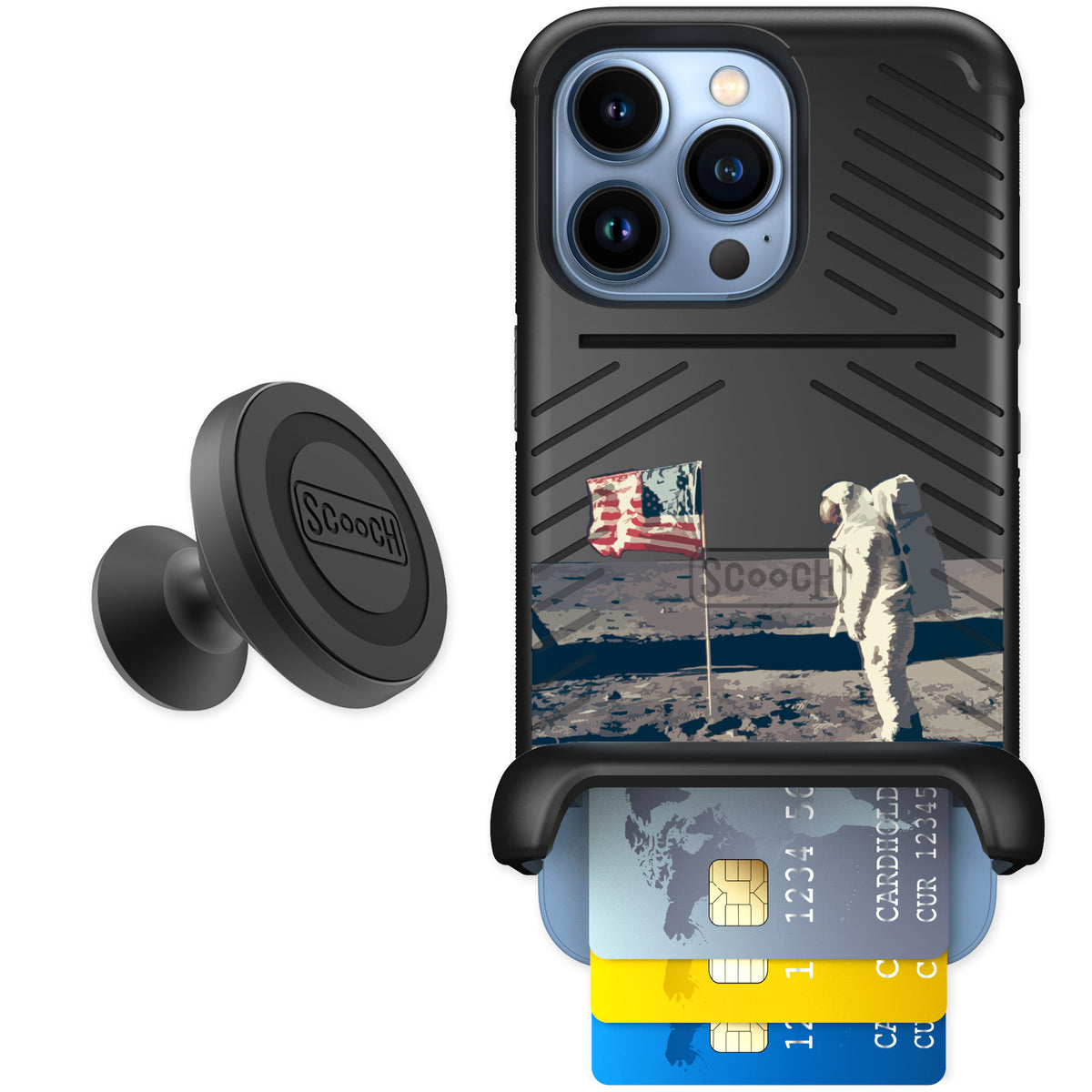 Scooch Wingmate Lunar Landing for iPhone 13 Pro — Starter Bundle