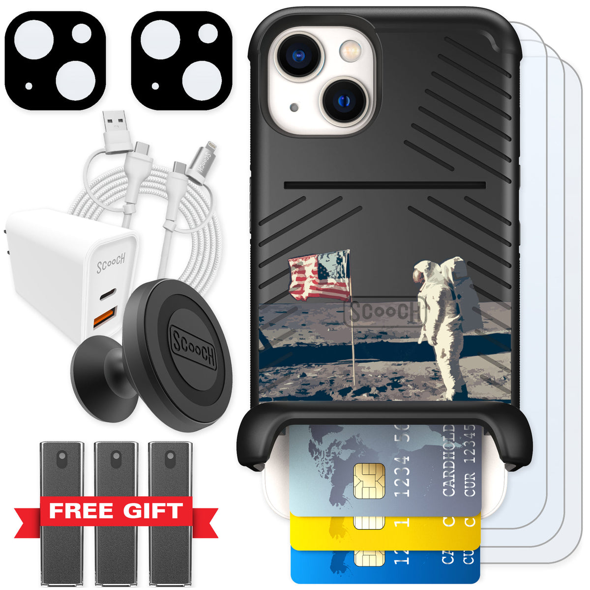 Scooch Wingmate Lunar Landing for iPhone 13 — Ultimate Bundle