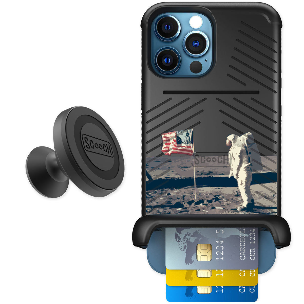 Scooch Wingmate Lunar Landing for iPhone 12 Pro Max — Starter Bundle