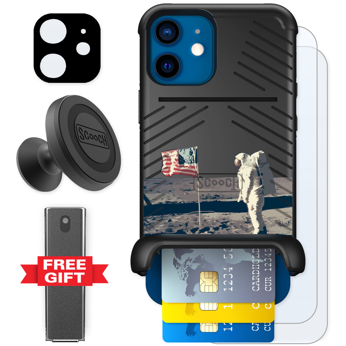 Scooch Wingmate Lunar Landing for iPhone 12 — Defender Bundle