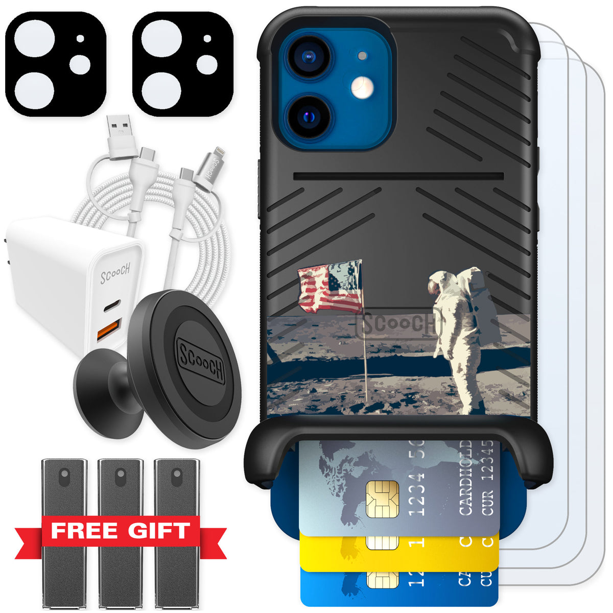 Scooch Wingmate Lunar Landing for iPhone 12 — Ultimate Bundle