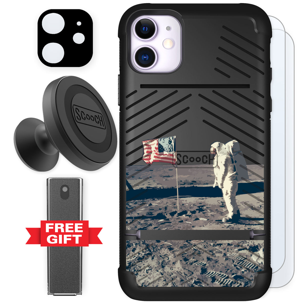 Scooch Wingmate Lunar Landing for iPhone 11 — Defender Bundle