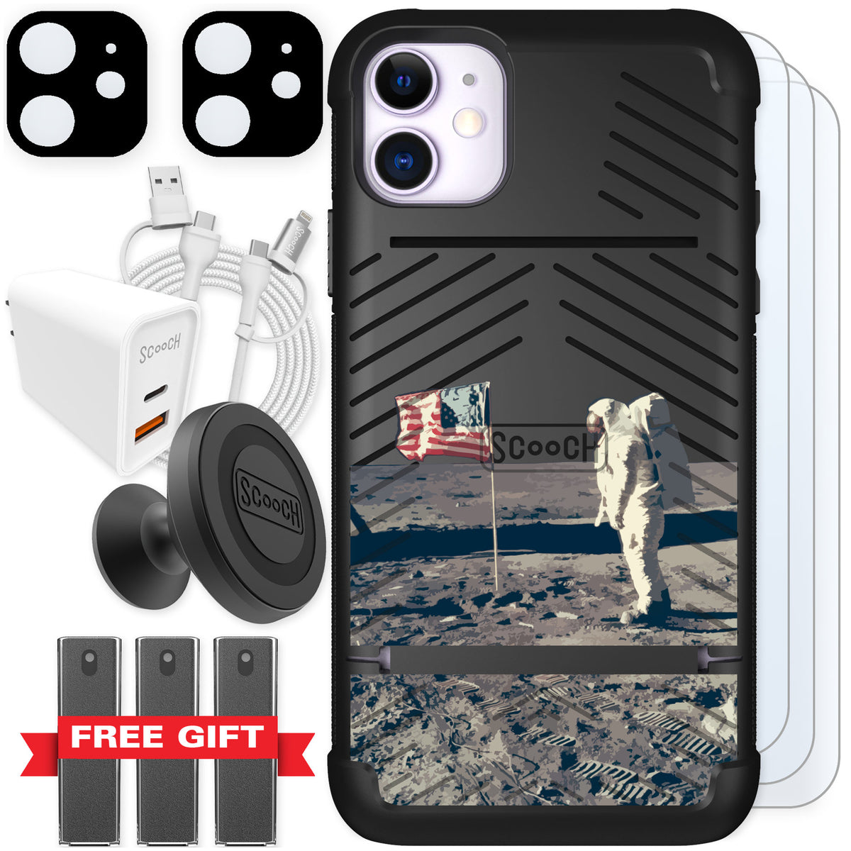 Scooch Wingmate Lunar Landing for iPhone 11 — Ultimate Bundle